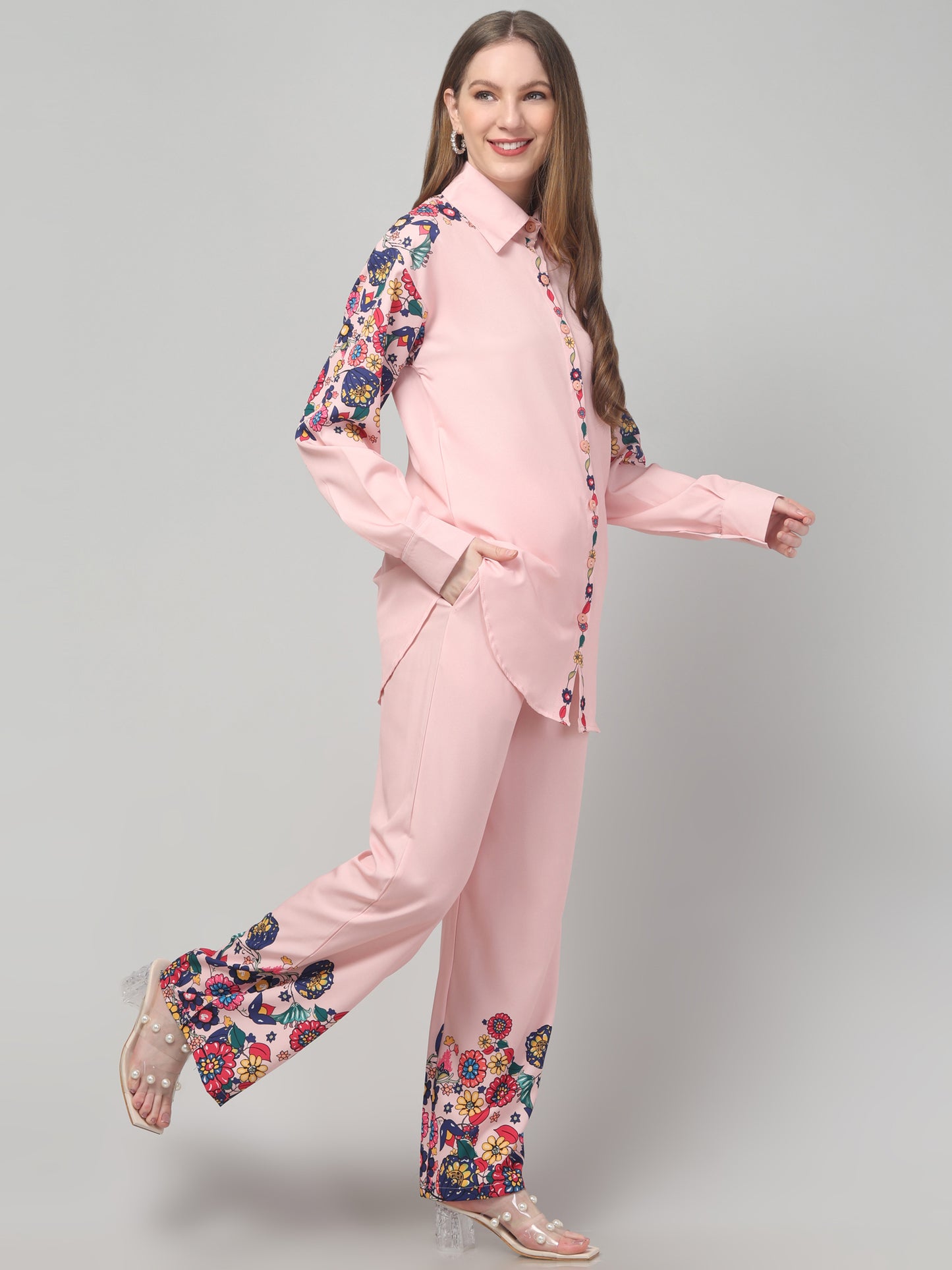 Floral Beige Co ord Set