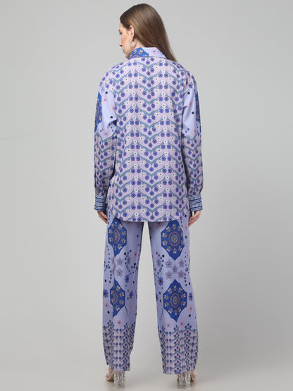 Blue Printed Co ord Set