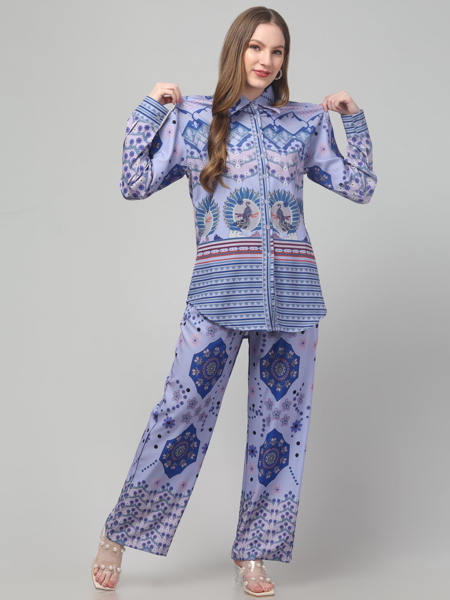 Blue Printed Co ord Set