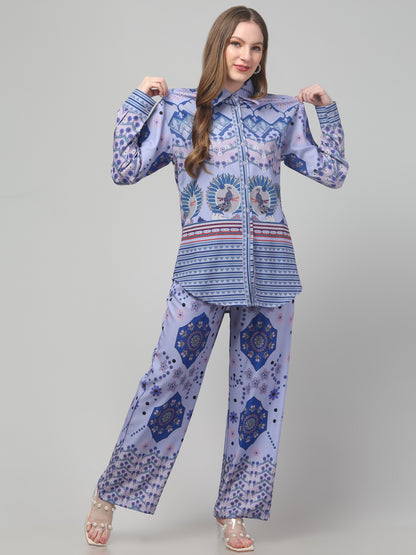 Blue Printed Co ord Set