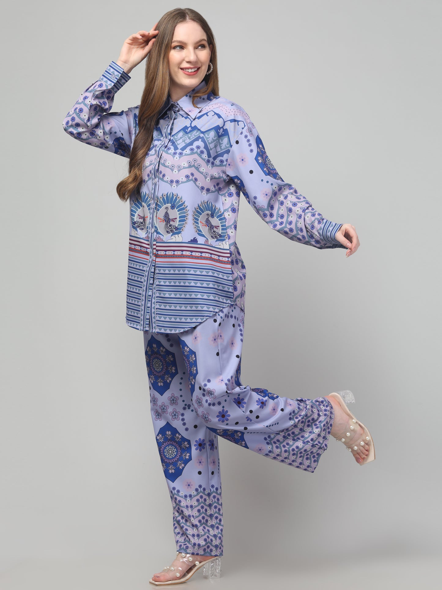 Blue Printed Co ord Set