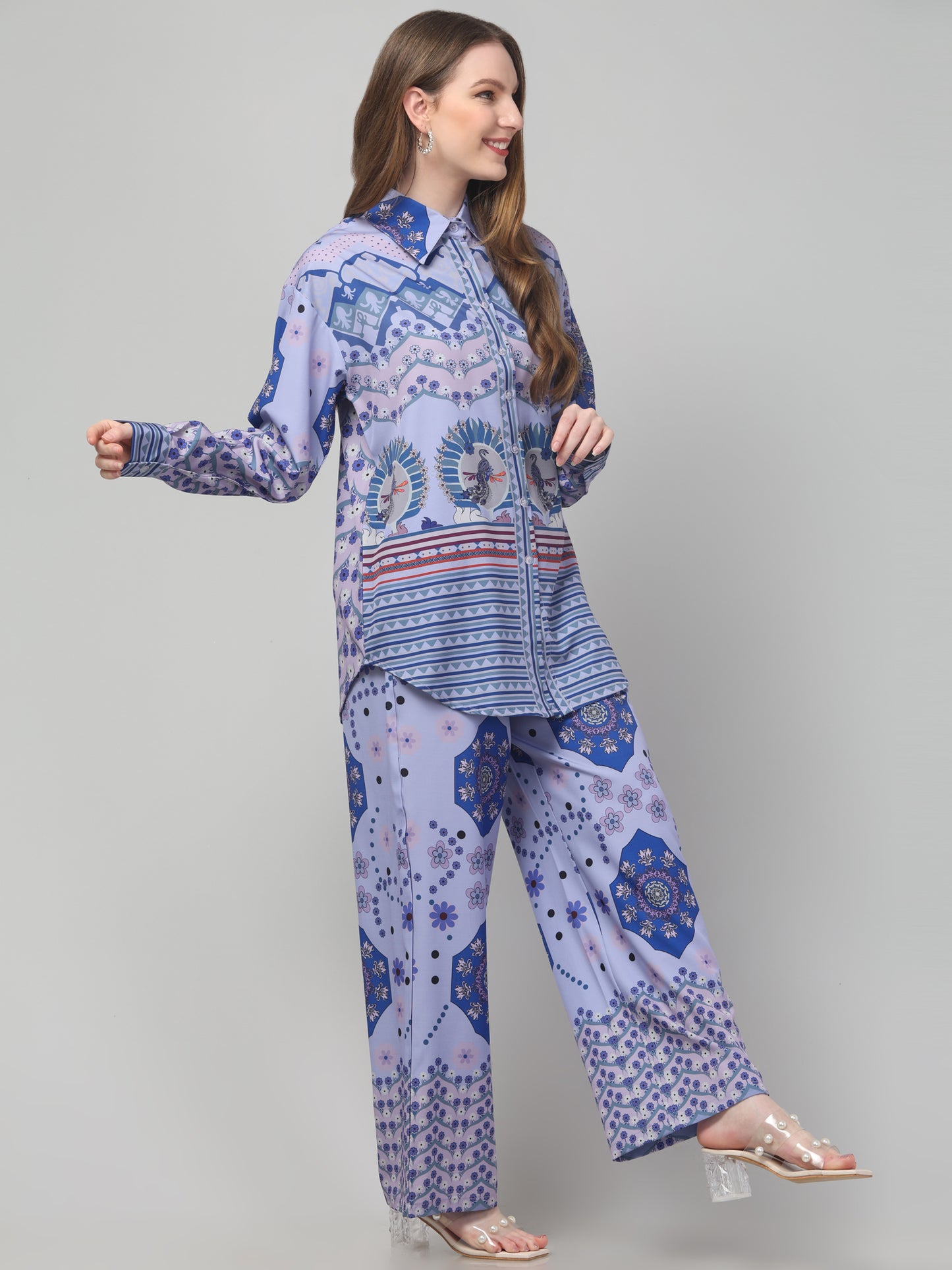 Blue Printed Co ord Set