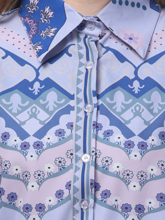 Blue Printed Co ord Set