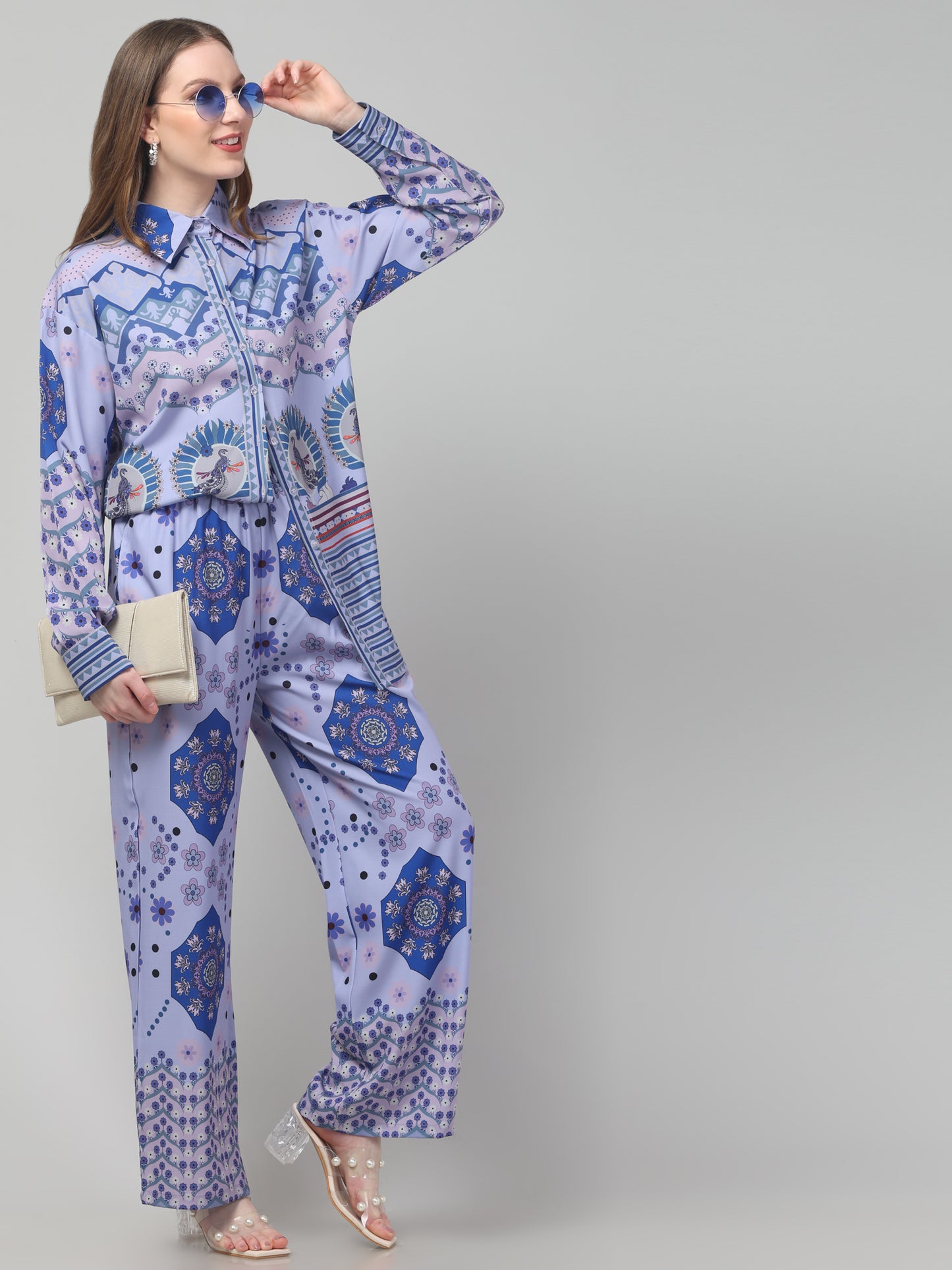 Blue Printed Co ord Set