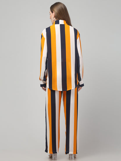 Yellow Striped Co ord Set