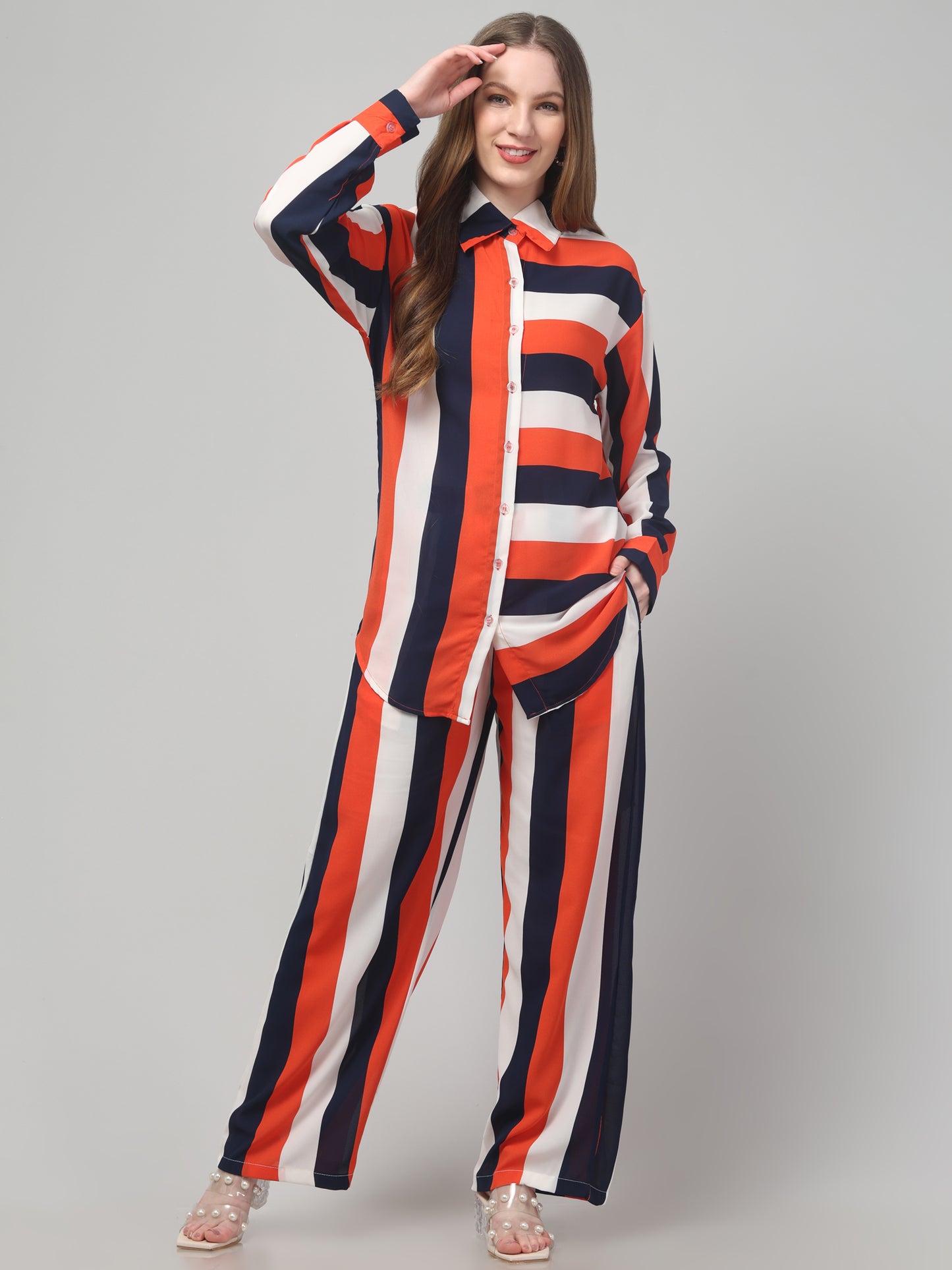 Striped Red Co ord Set