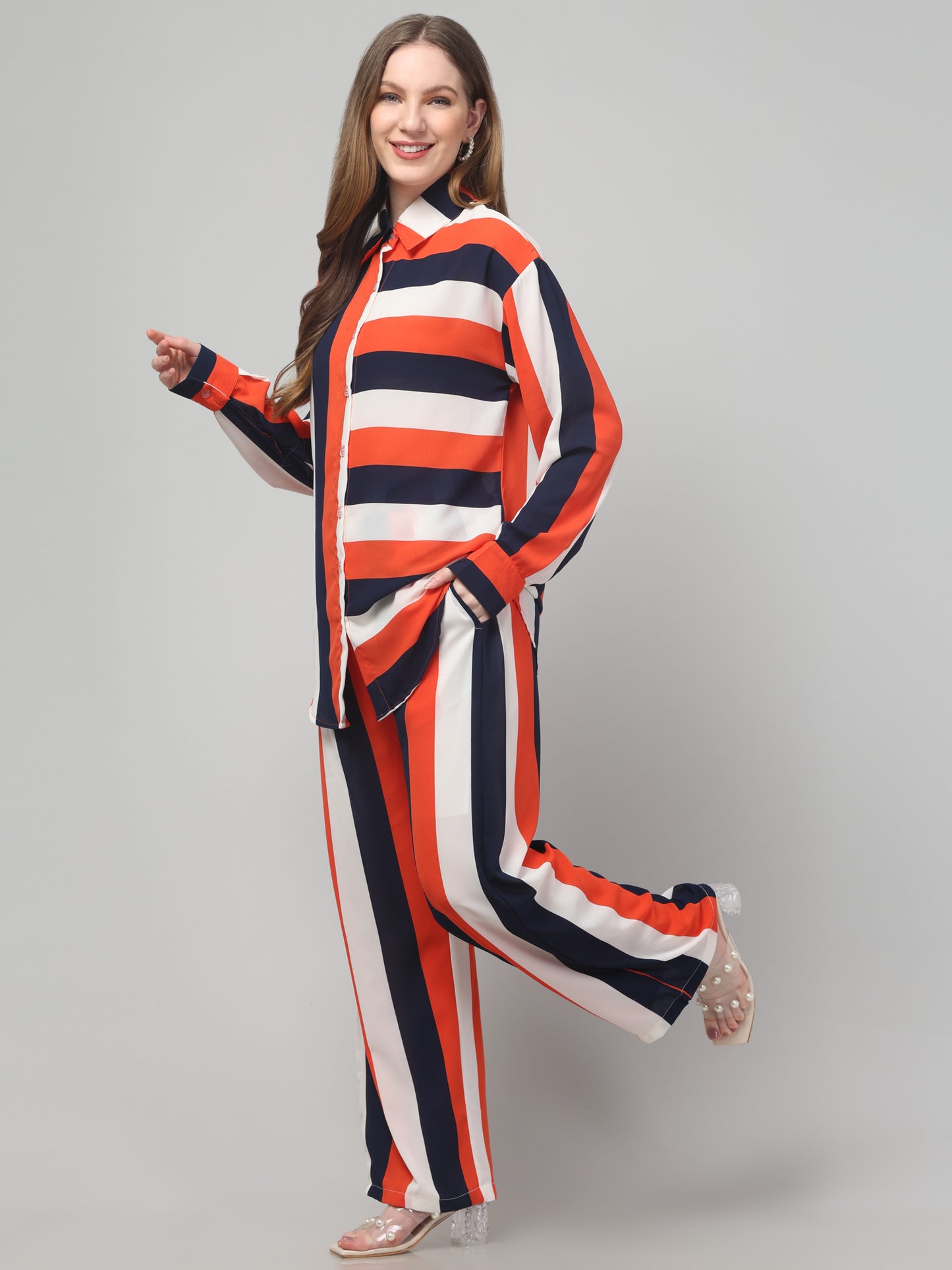 Striped Red Co ord Set