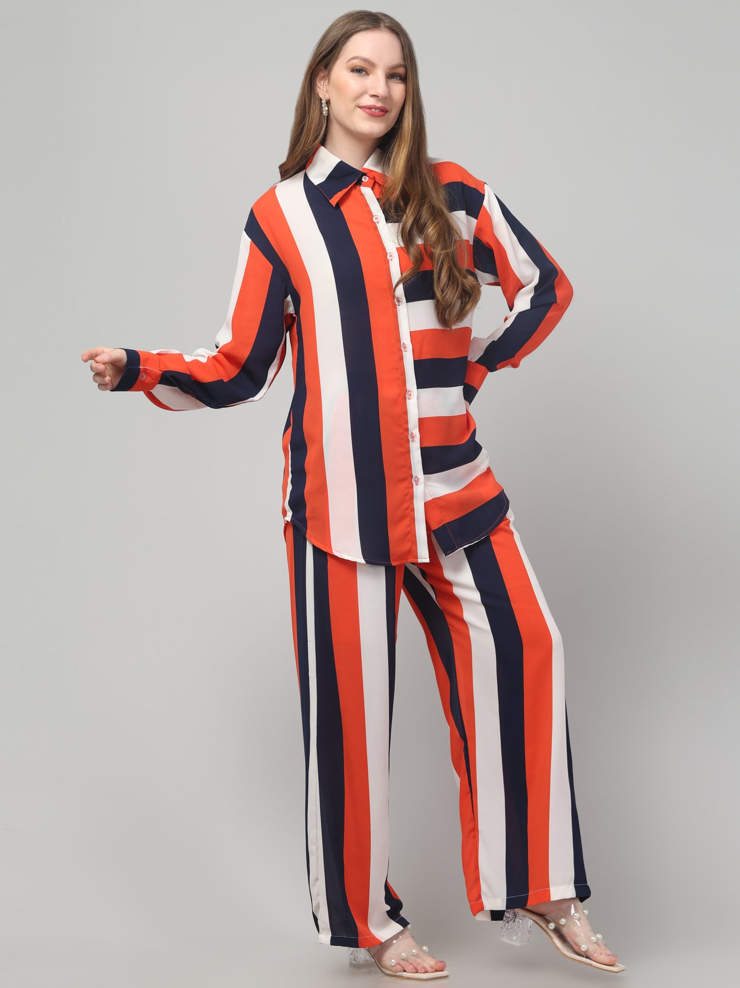 Striped Red Co ord Set