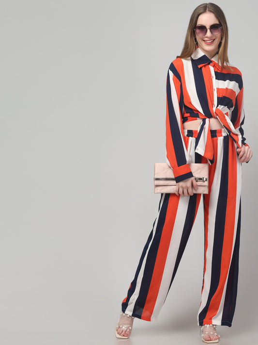 Striped Red Co ord Set