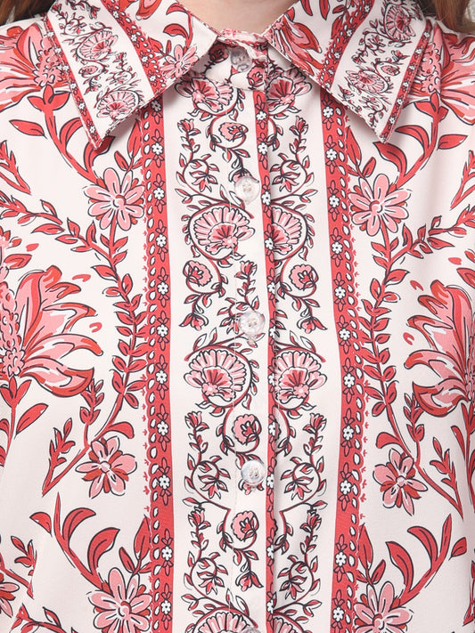 Red Floral Printed Co ord Set