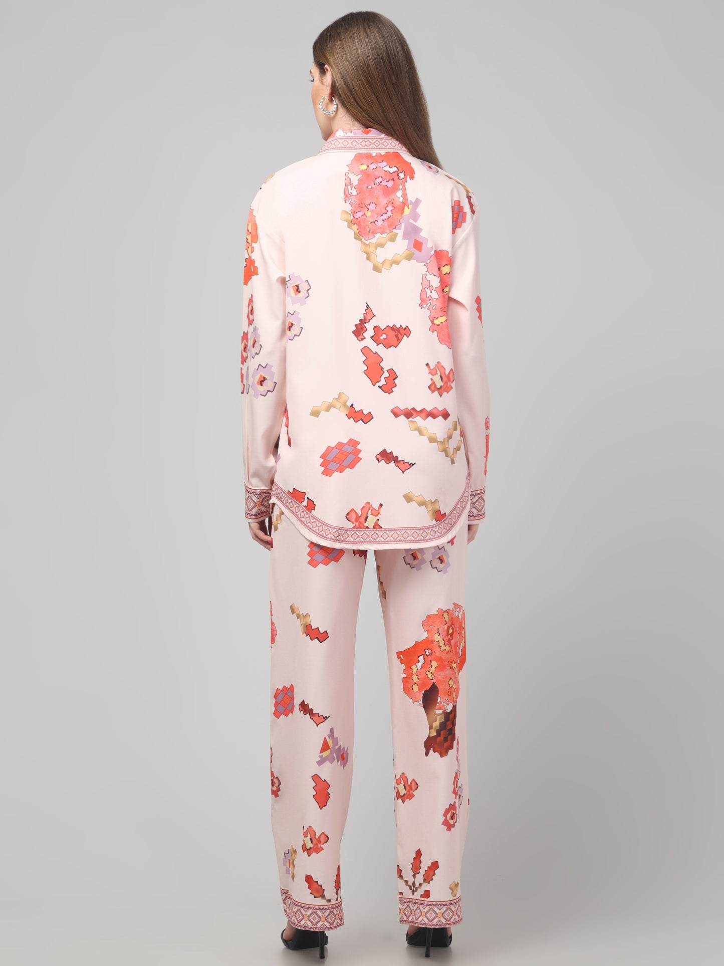 Off White Printed  Co ord Set