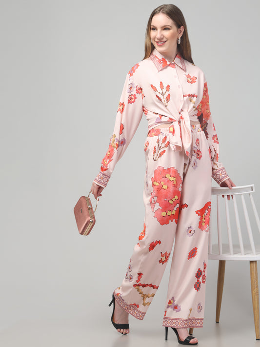 Off White Printed  Co ord Set