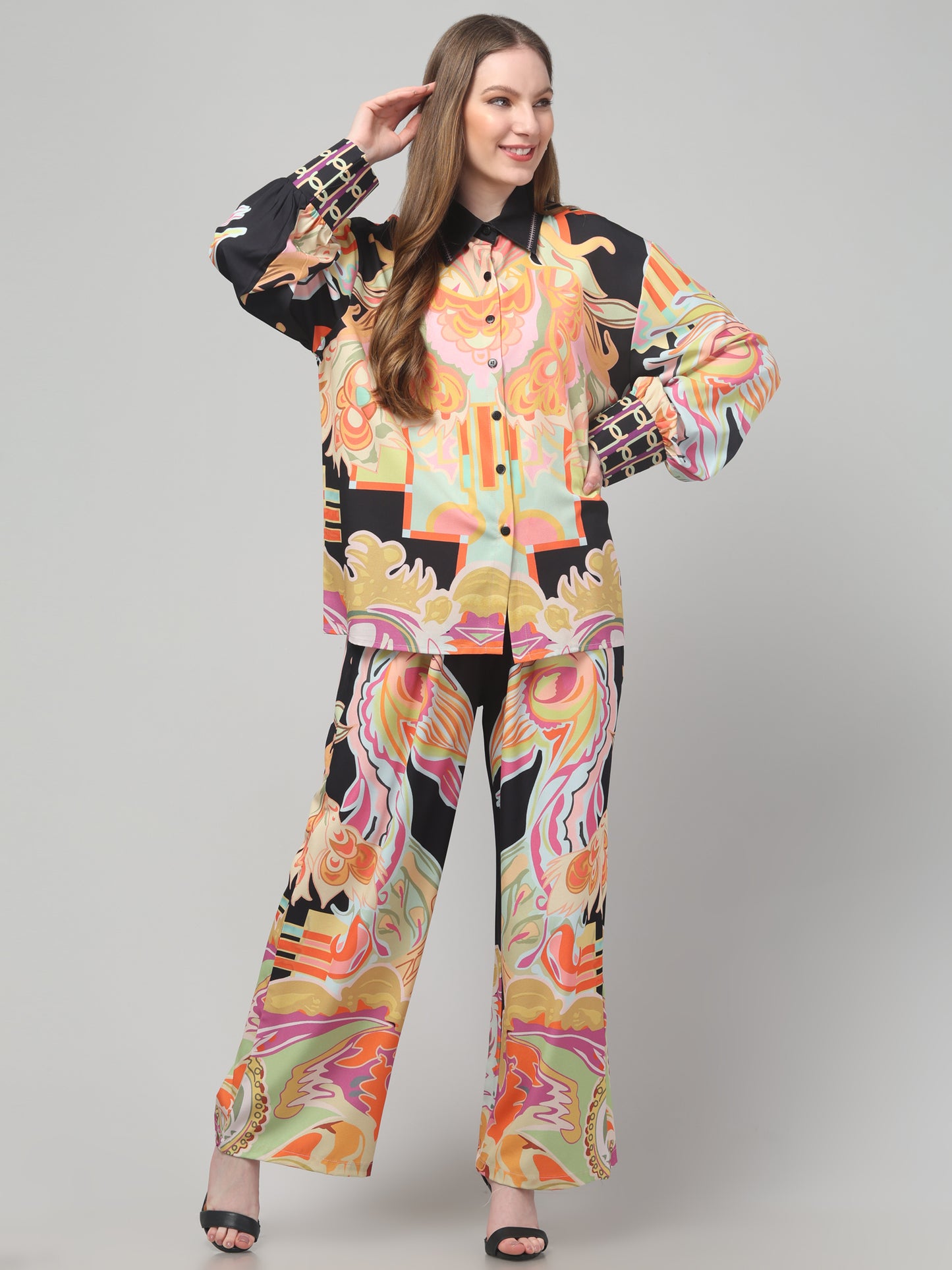 Yellow Printed Co ord Set