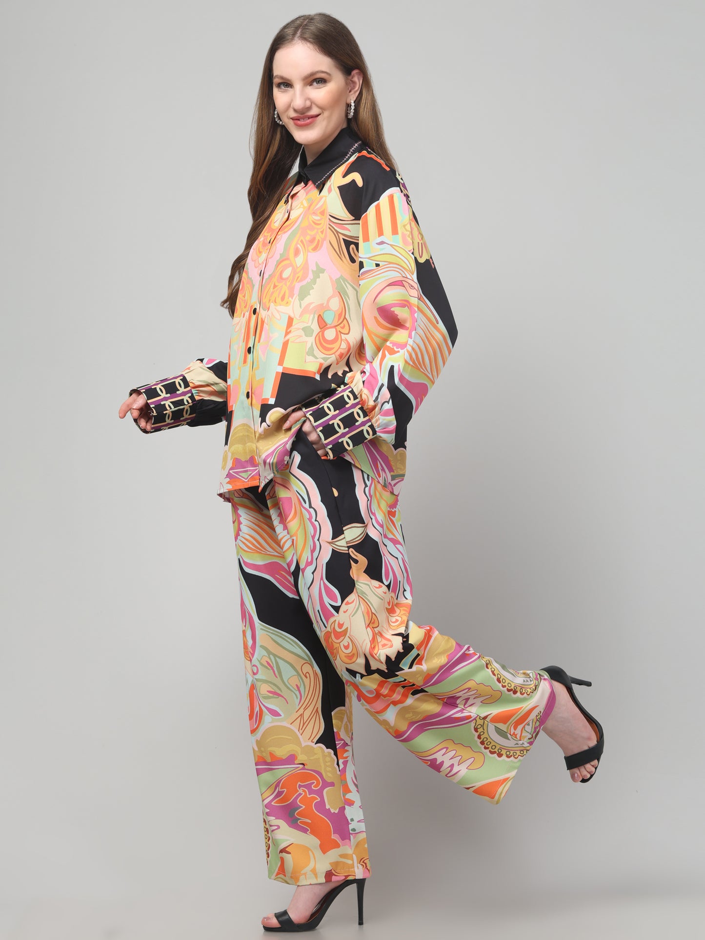 Yellow Printed Co ord Set