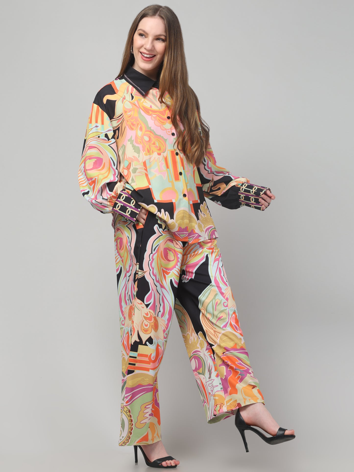 Yellow Printed Co ord Set