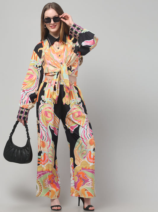 Yellow Printed Co ord Set