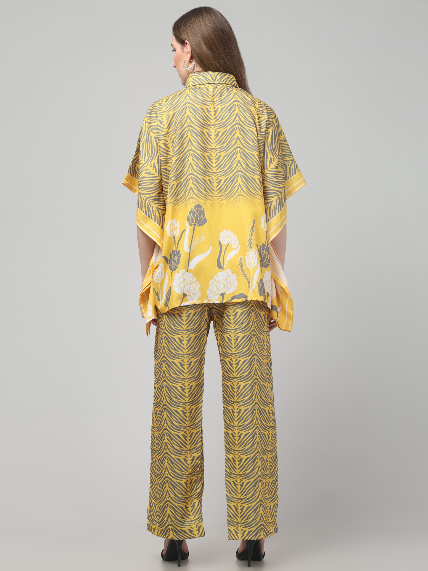 Yellow Printed Co ord Set
