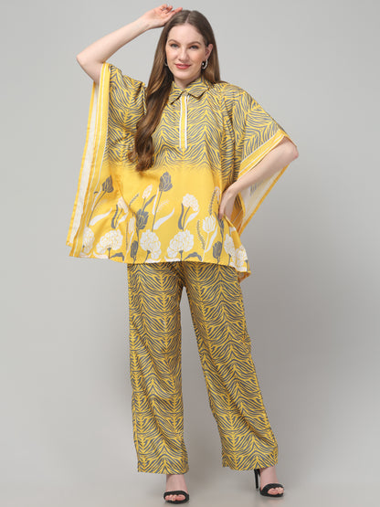 Yellow Printed Co ord Set