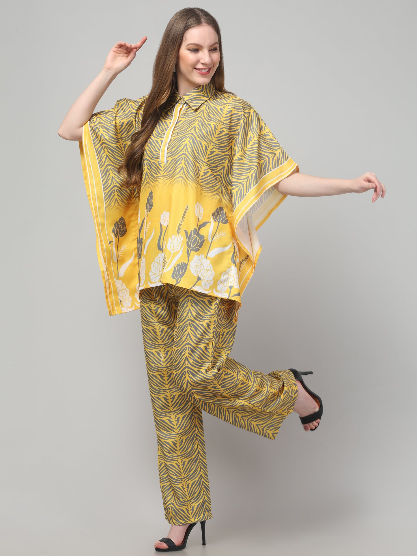 Yellow Printed Co ord Set