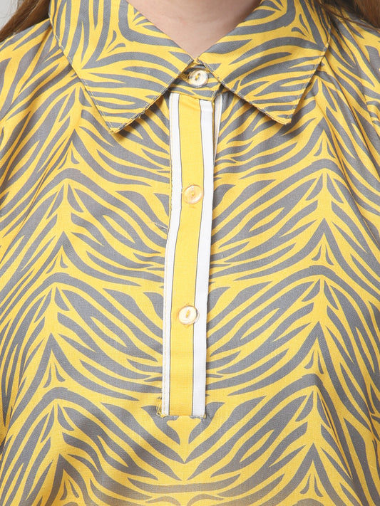 Yellow Printed Co ord Set