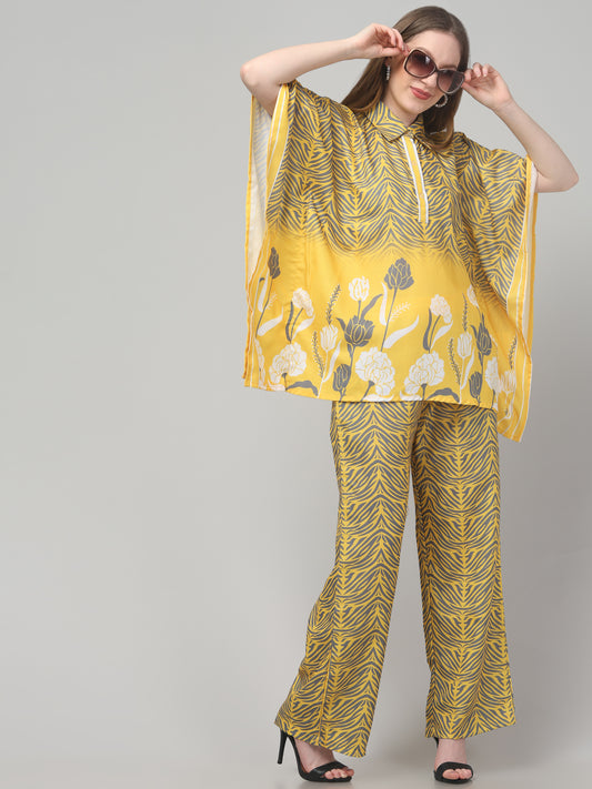 Yellow Printed Co ord Set