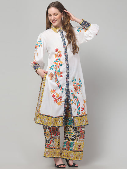 White Printed Co-ord Set