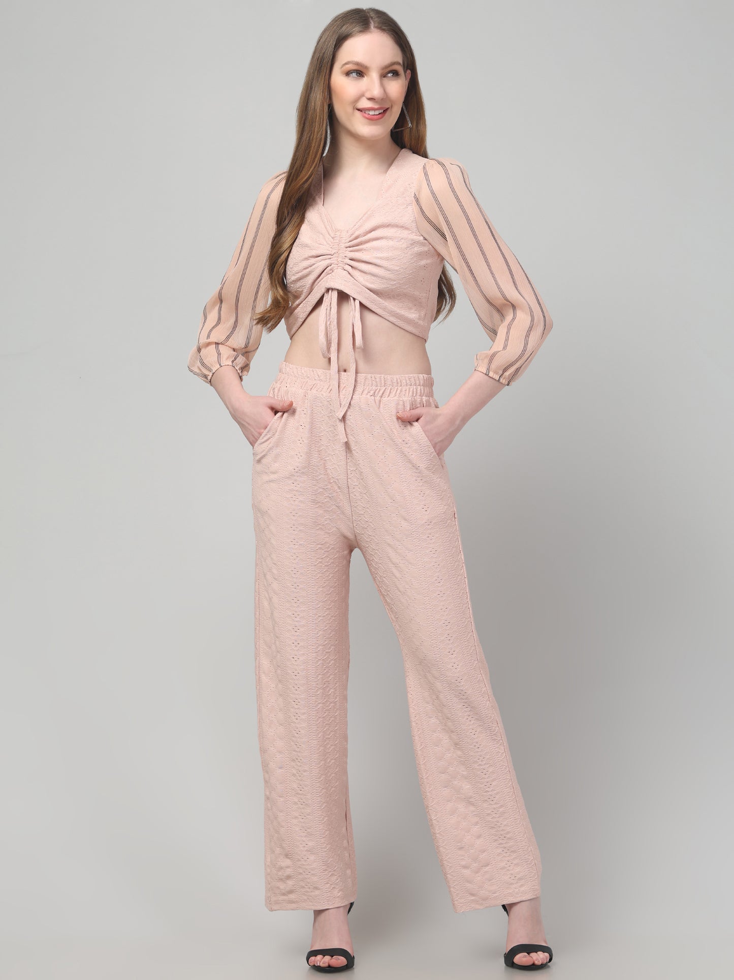 Solid Beige Co ord Set
