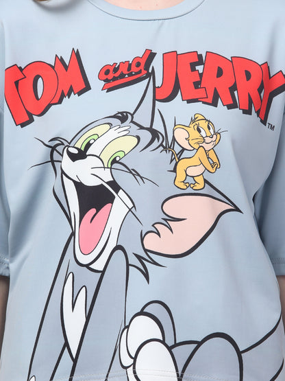 Tom & Jerry Sky-Blue Co ord Set