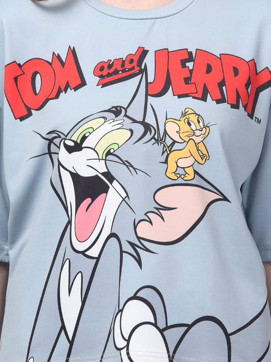 Tom & Jerry Sky-Blue Co ord Set