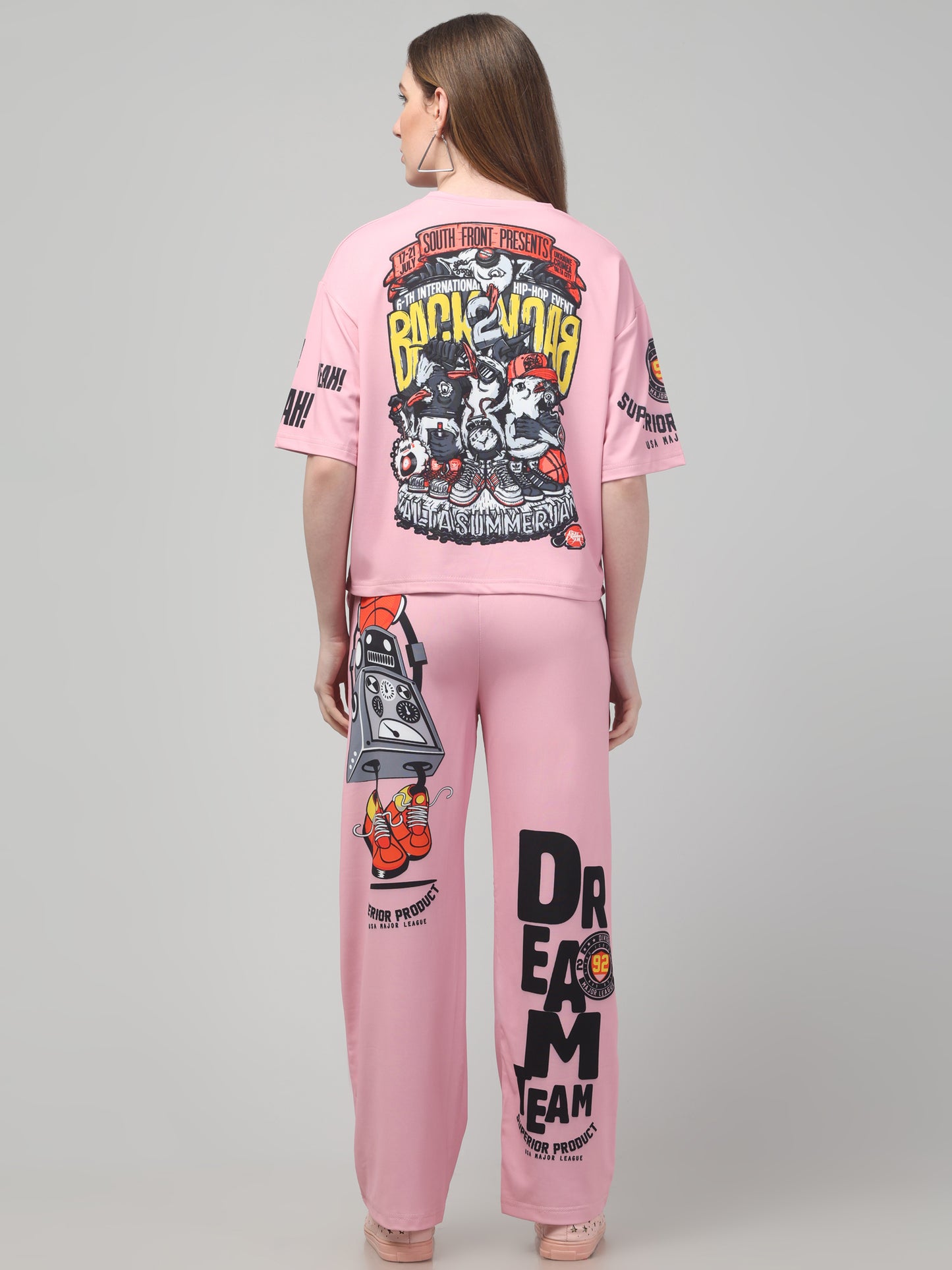 Graphic Pink Co ord Set