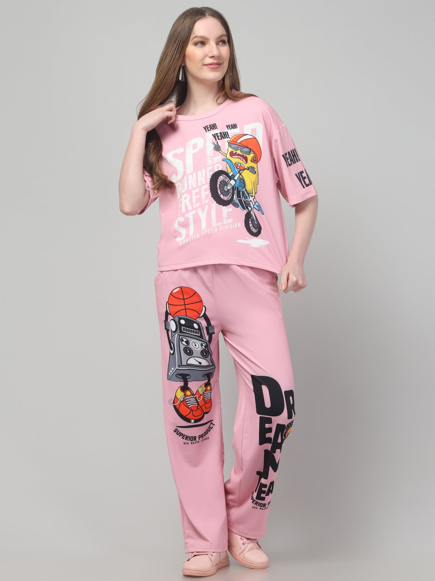 Graphic Pink Co ord Set