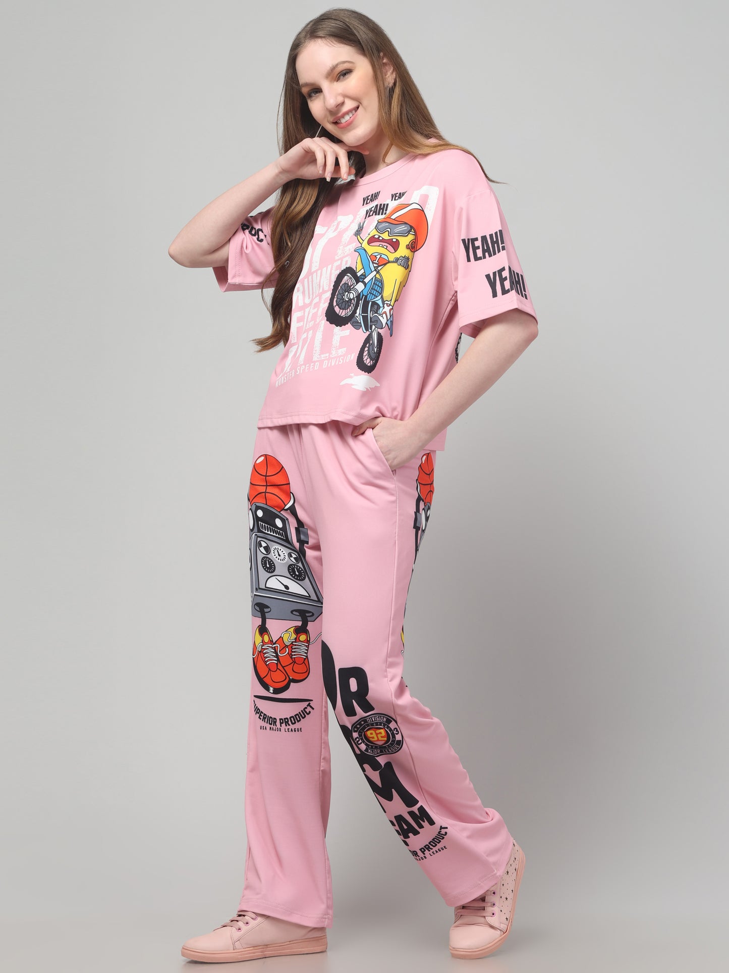 Graphic Pink Co ord Set