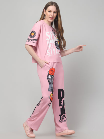 Graphic Pink Co ord Set