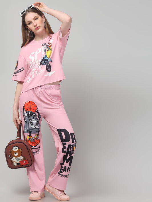 Graphic Pink Co ord Set