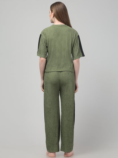 Patched Olive Co ord Set