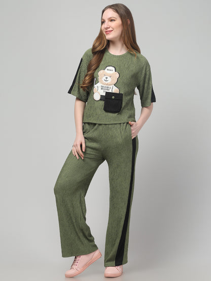 Patched Olive Co ord Set