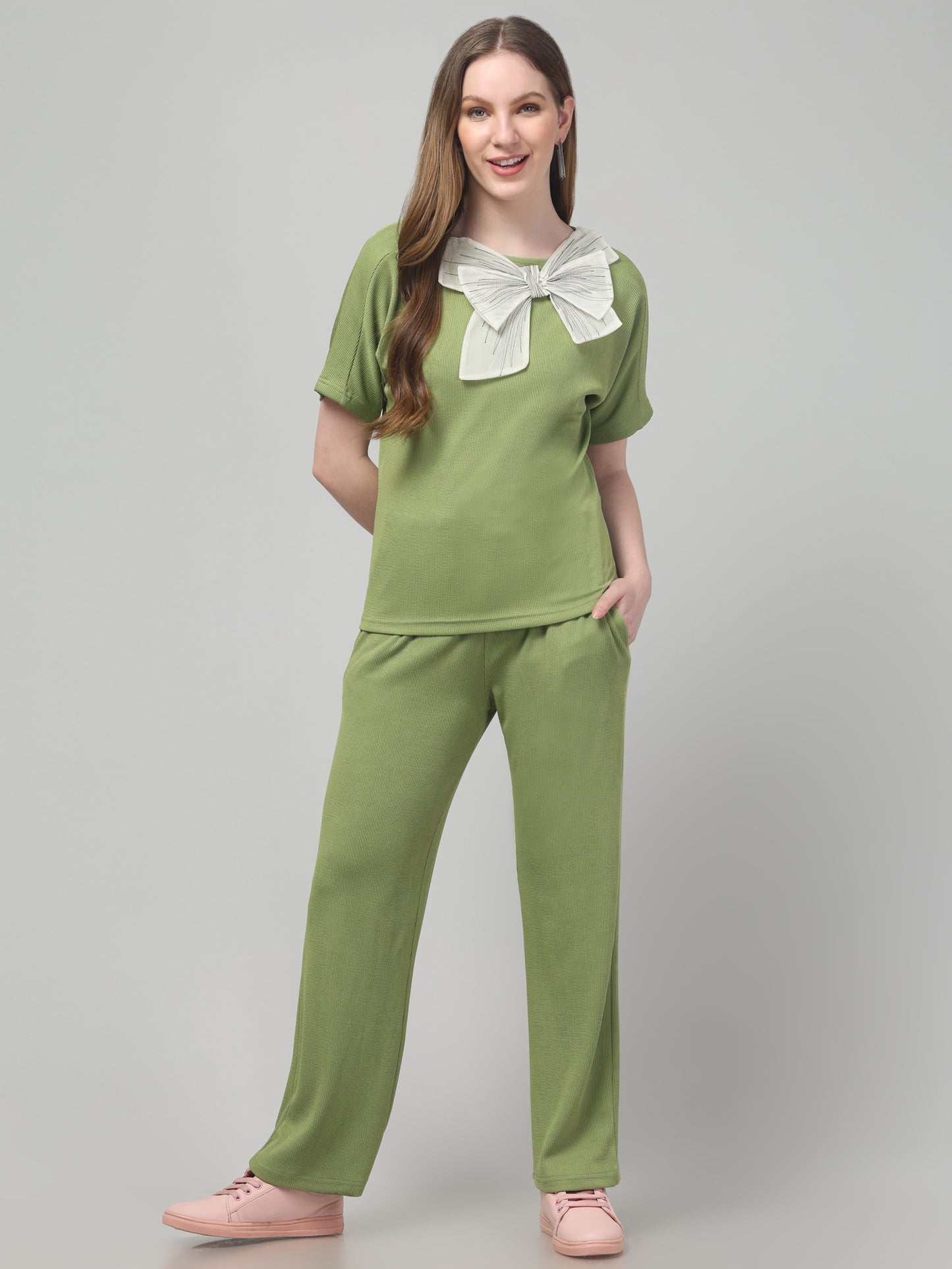 Olive Bow Co ord Set