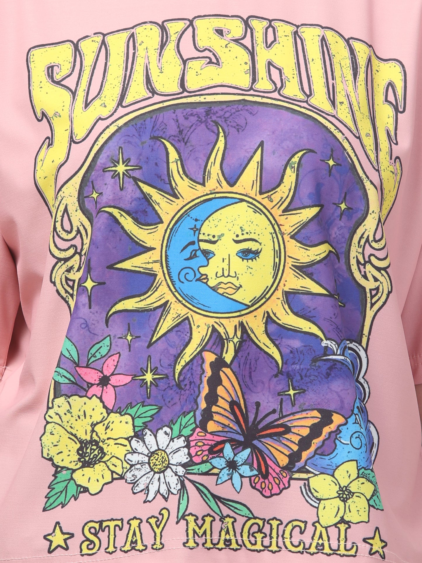 Sunshine Pink Printed Crop Top