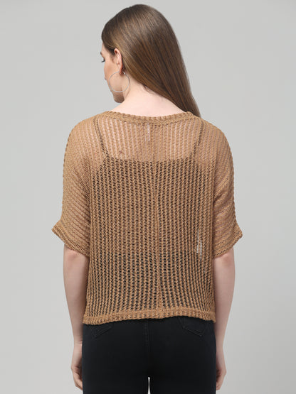 Brown Woven Top