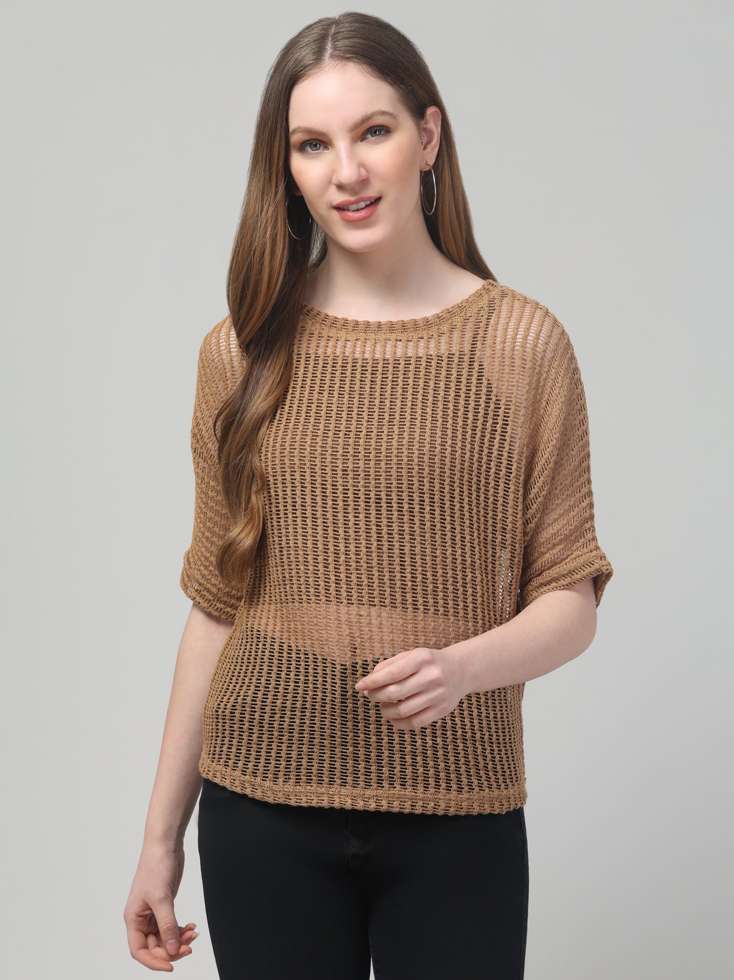 Brown Woven Top