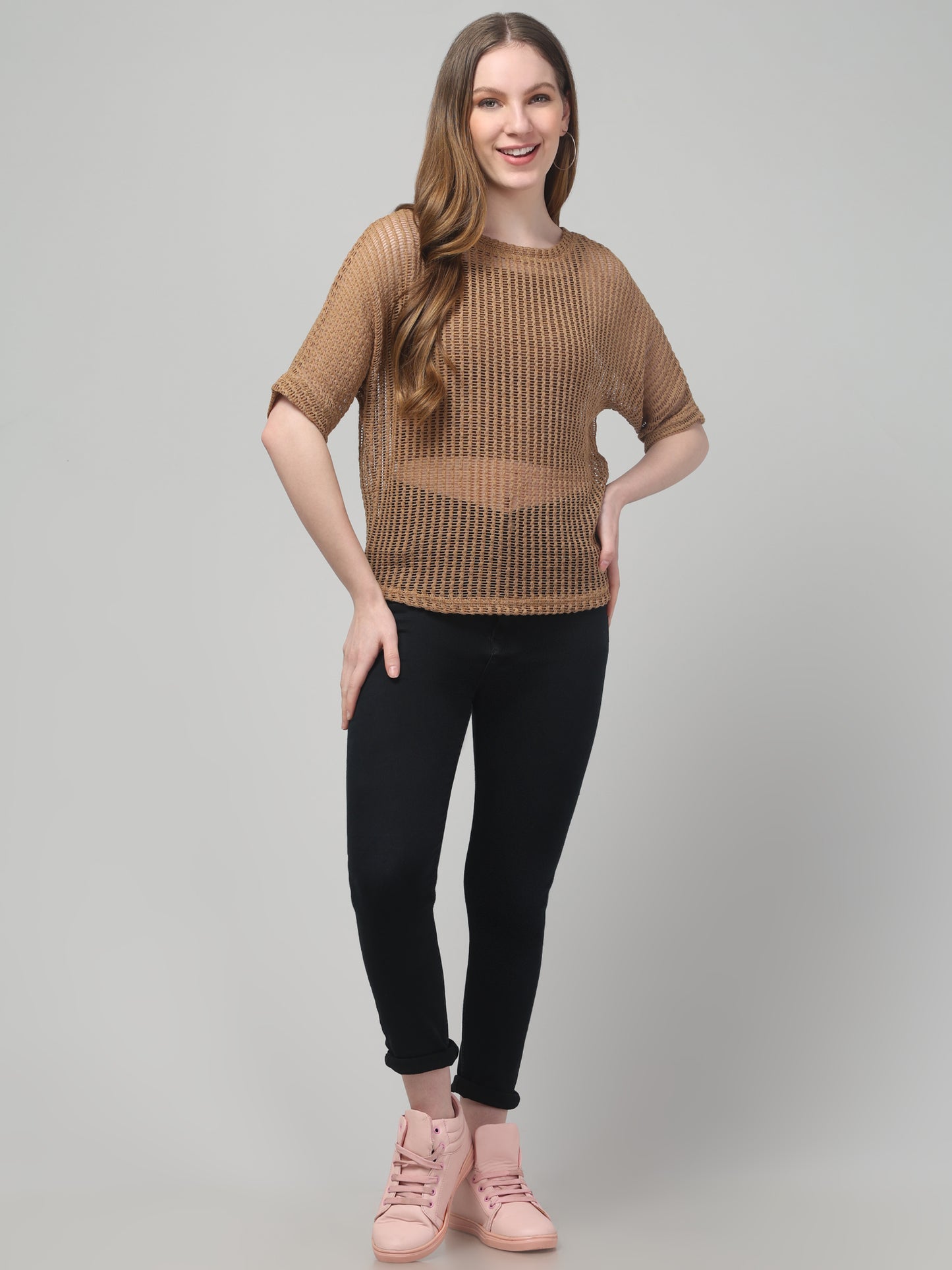 Brown Woven Top
