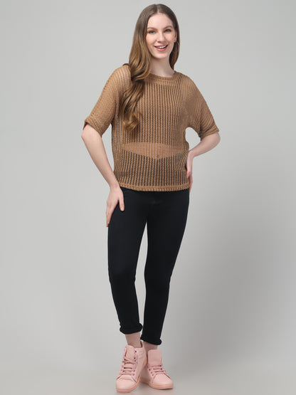 Brown Woven Top