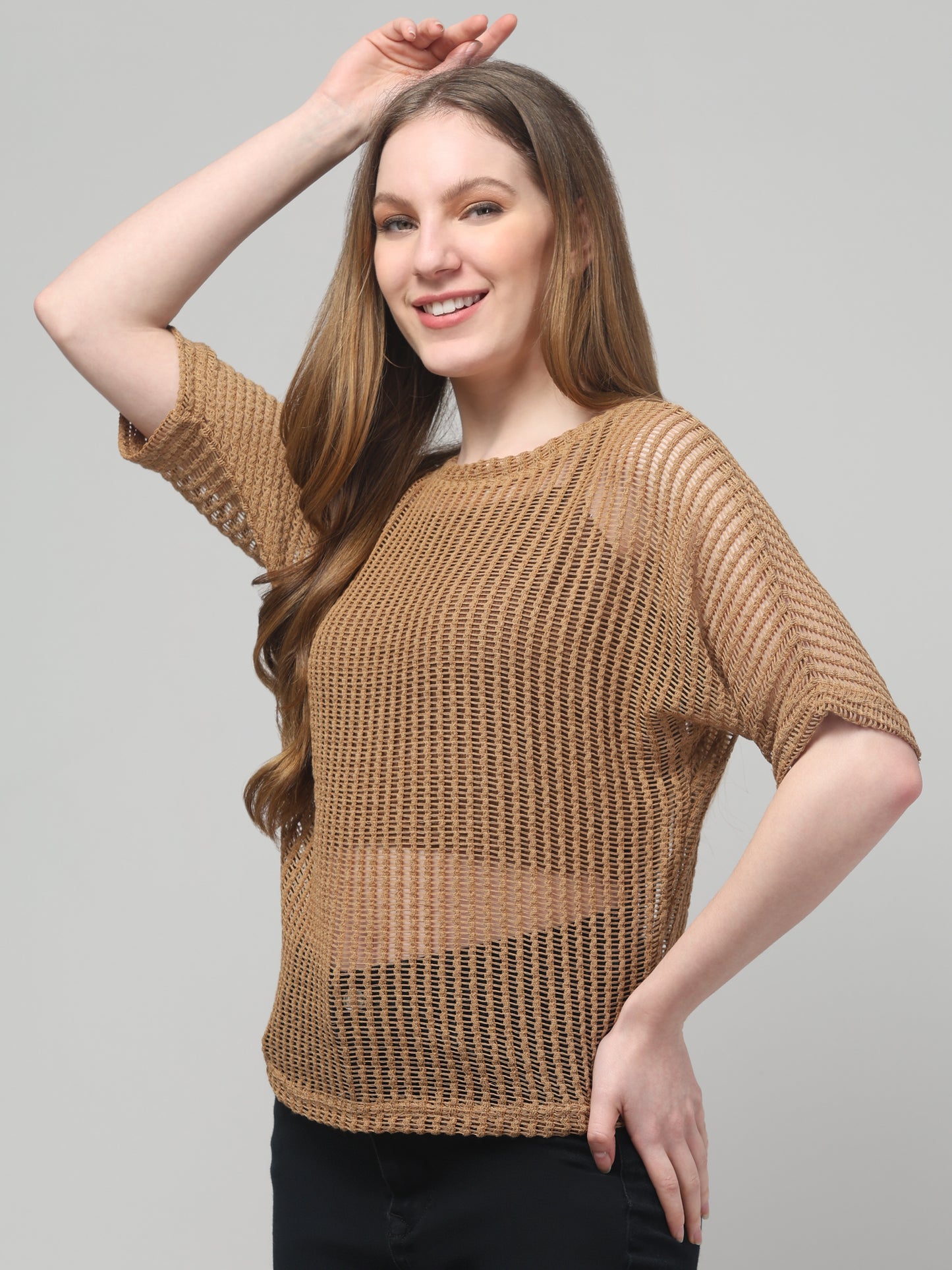 Brown Woven Top