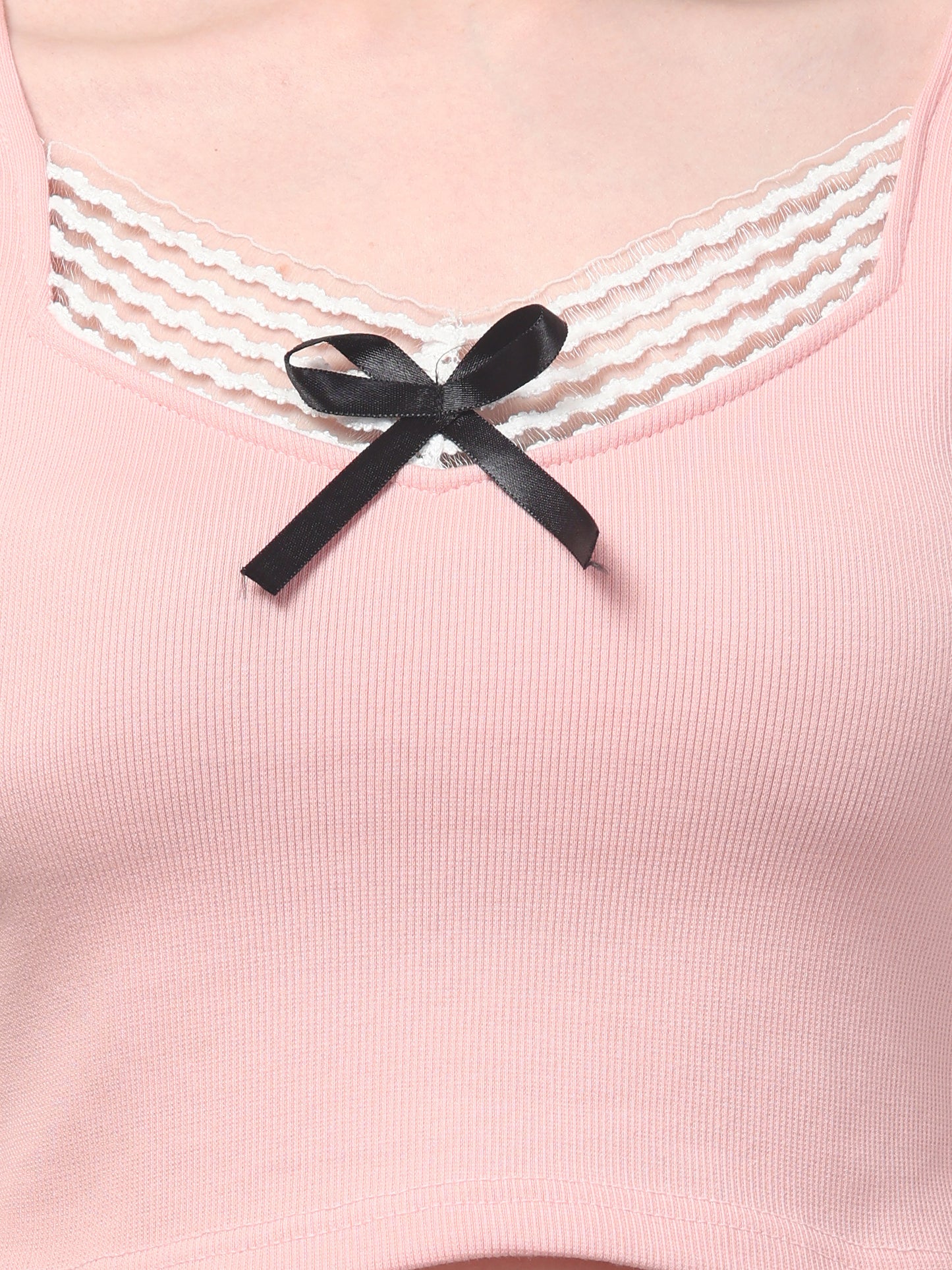 Pink Crop Top For Womens