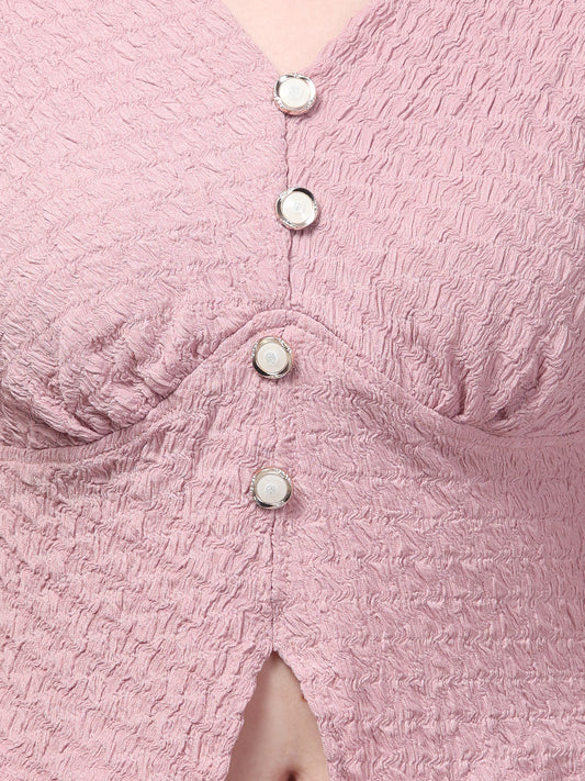 Pink Crop Top For Womens