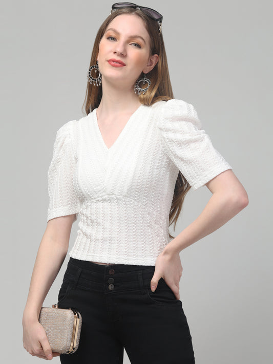 White Stylish Top for Womens