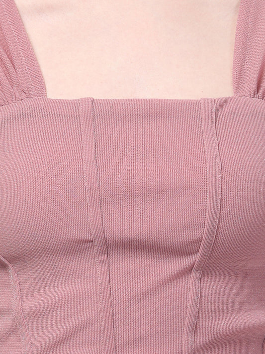 Pink Corset Top For Womens