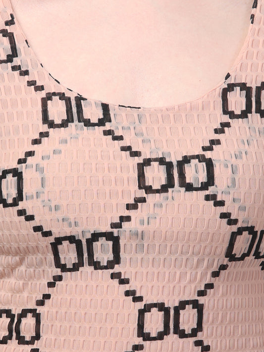 Pink Popcorn Transparent Top For Womens