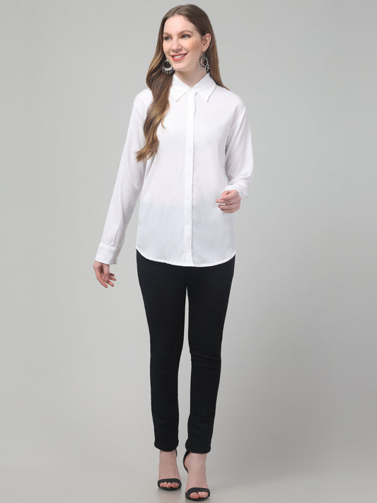 Solid White Shirt For Womens