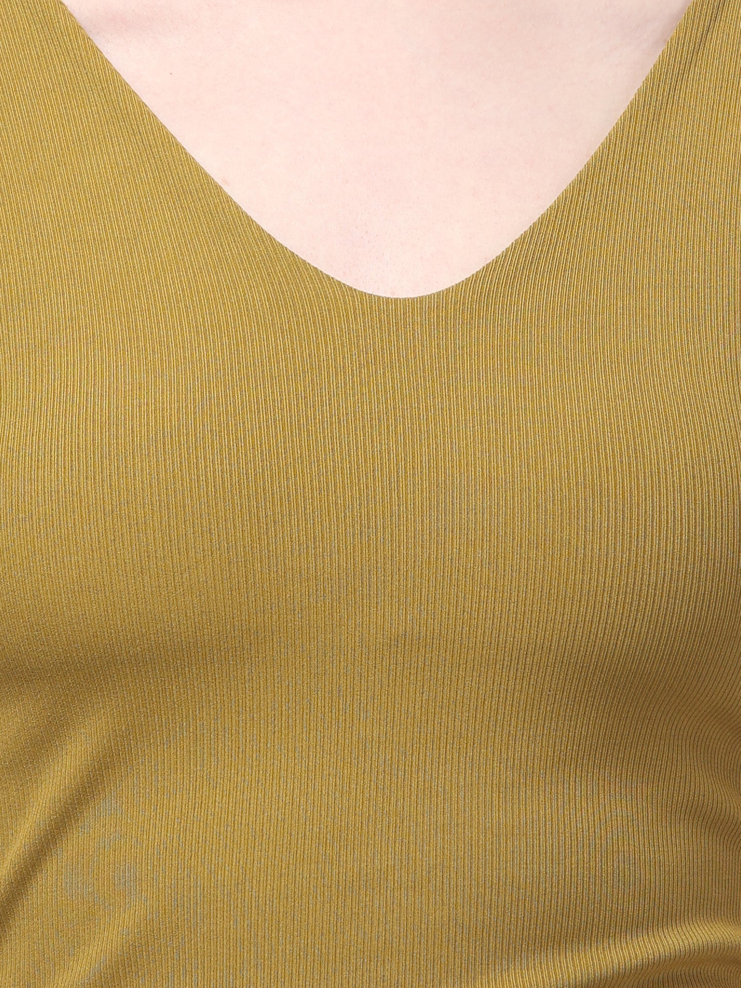 Olive Sleeveless Top For Womens